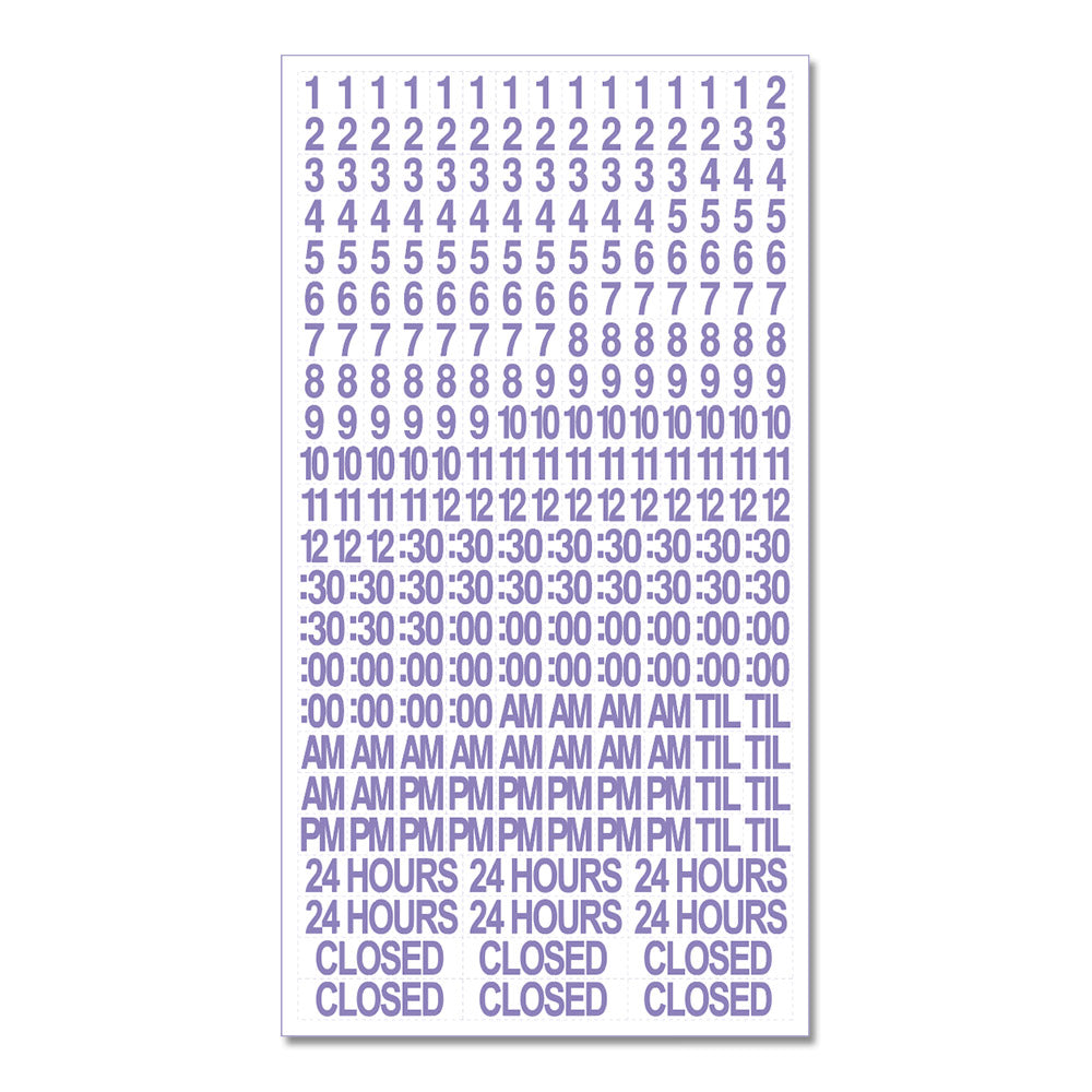 Business Hours with Number Sheet - Decal - 30 In. X 6 In.