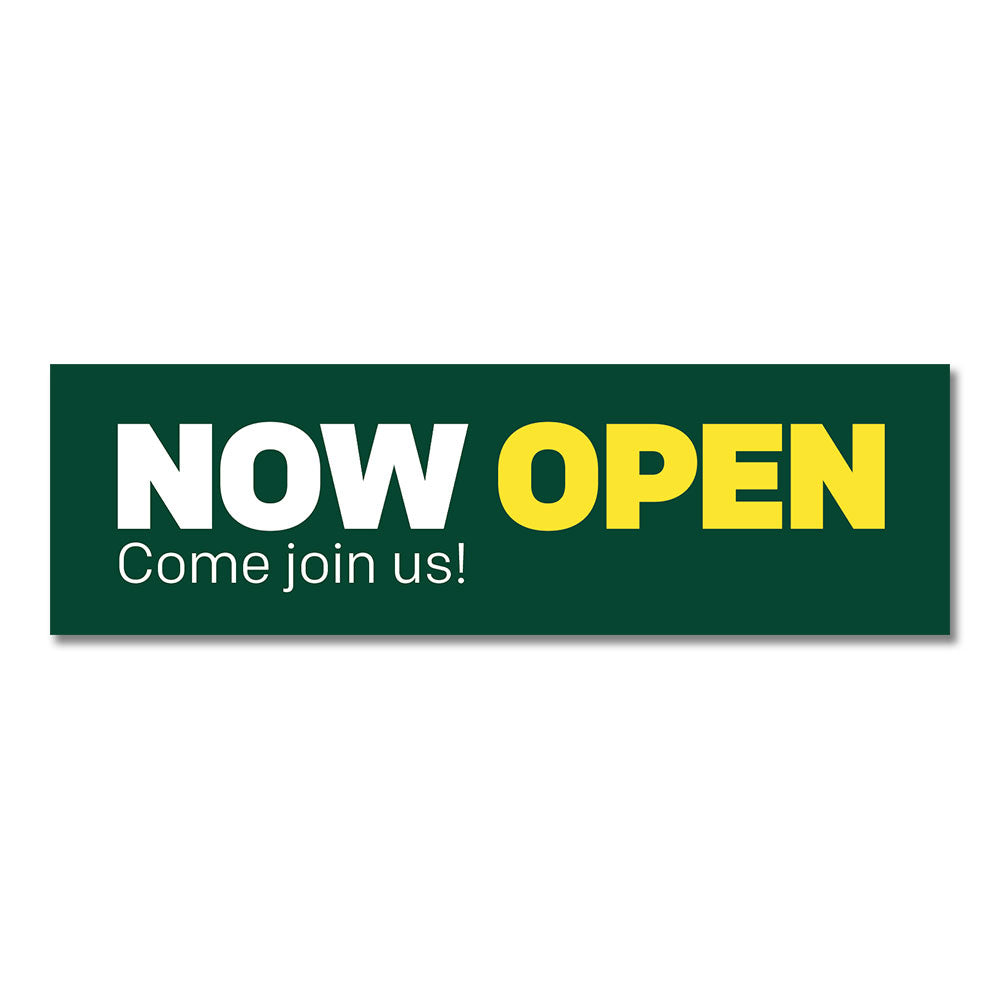 Now Open - Banner - 10 Ft. X 3 Ft.