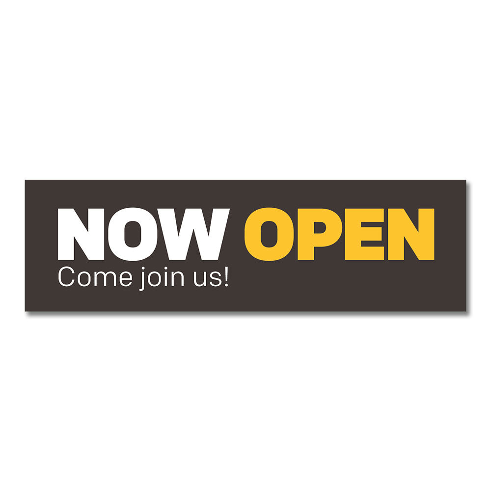 Now Open - Banner - 10 Ft. X 3 Ft.