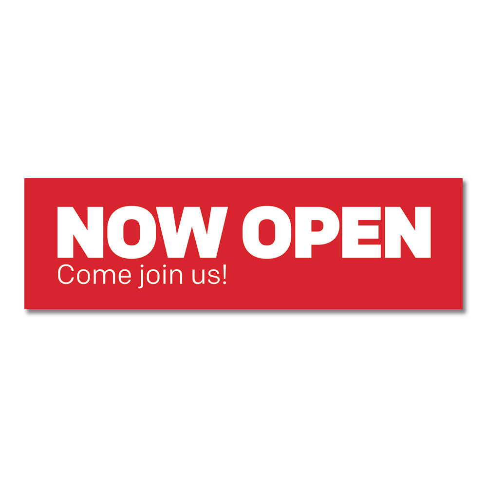Now Open - Banner - 10 Ft. X 3 Ft.