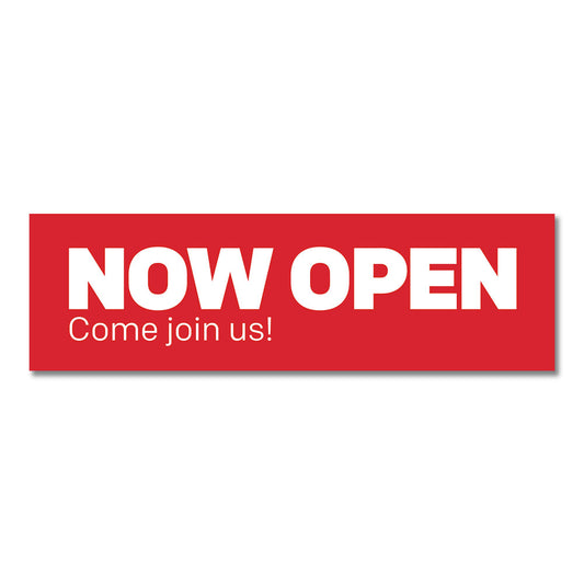 Now Open - Banner - 10 Ft. X 3 Ft.