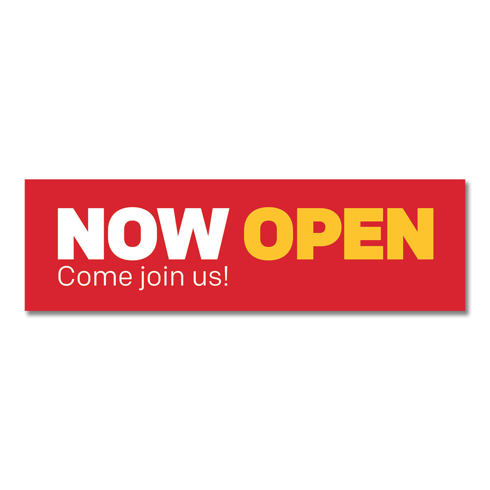 Now Open - Banner - 10 Ft. X 3 Ft.