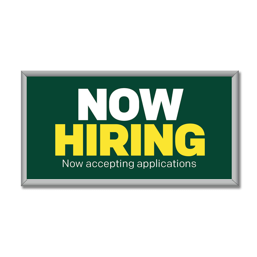 Now Hiring - Mini Billboard Insert - 8 Ft. X 4 Ft.