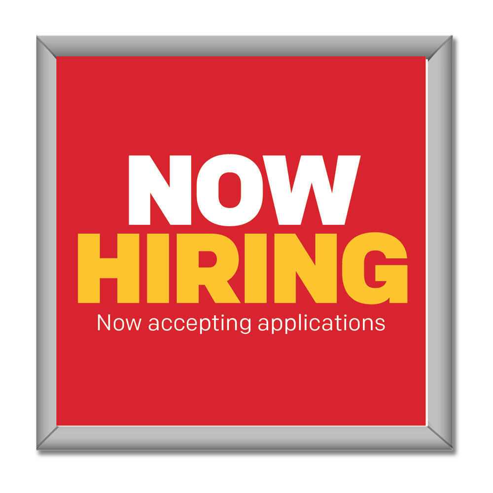 Now Hiring- Mini Billboard Insert - 4 Ft. X 4 Ft.