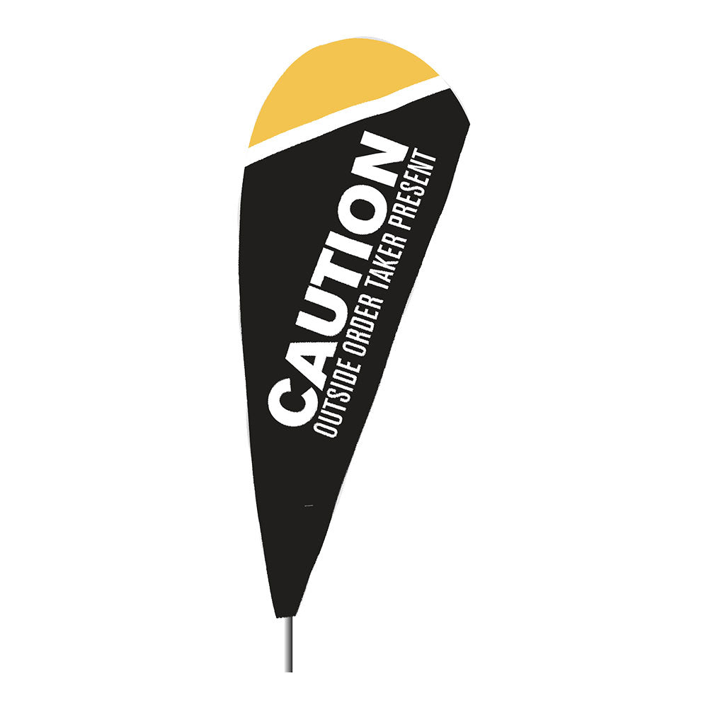 Caution Order Taker Present - Expandable Flag