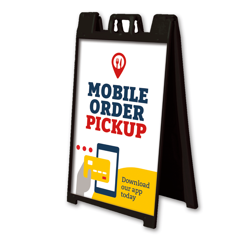 Mobile Order Pickup - A-Frame Insert - 24.25 In. X 36.125 In.