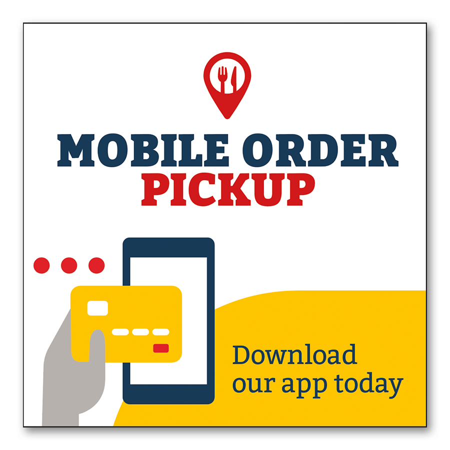 Mobile App Pickup - Exterior Window Decal - 10 In. X 10 In.