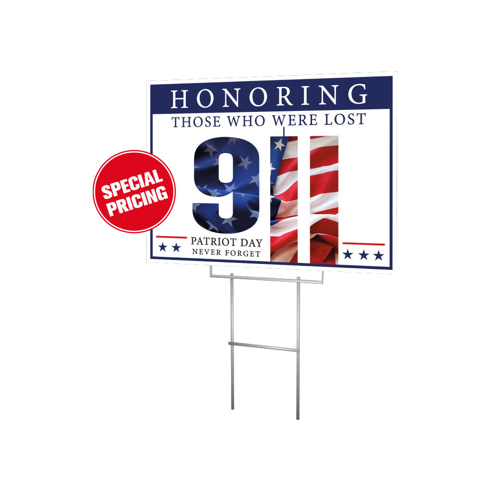 Honoring 9/11 - Lawn Sign - 24 In. X 18 In.