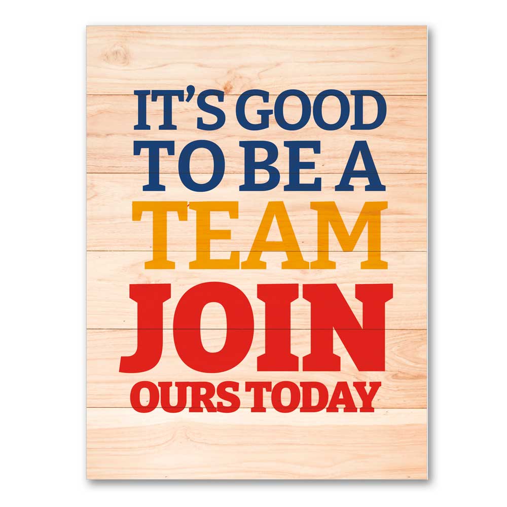 JOIN OUR TEAM - DECAL - 30 IN. X 40 IN.