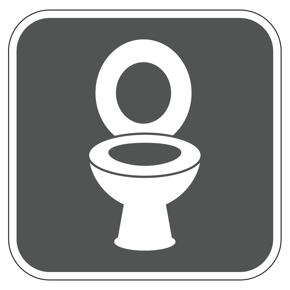 Gray and white image of toilet design