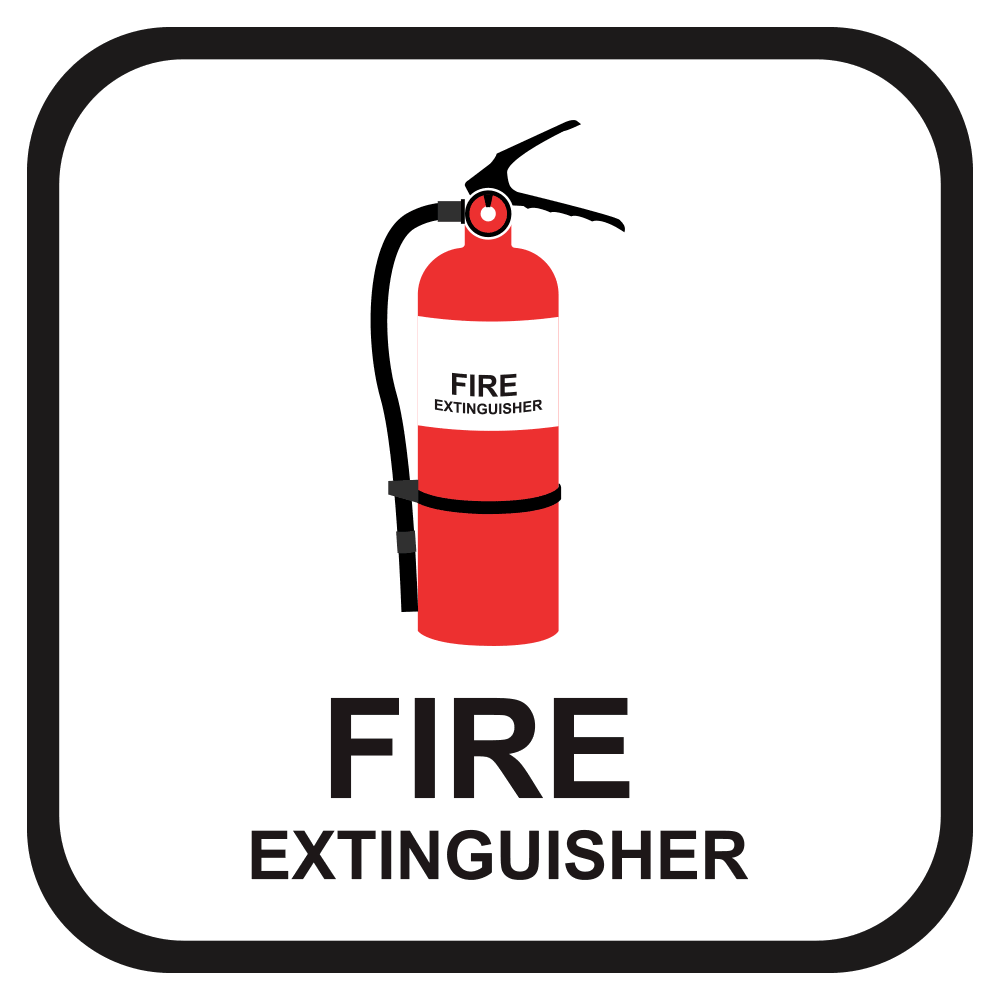 red fire extinguisher white background