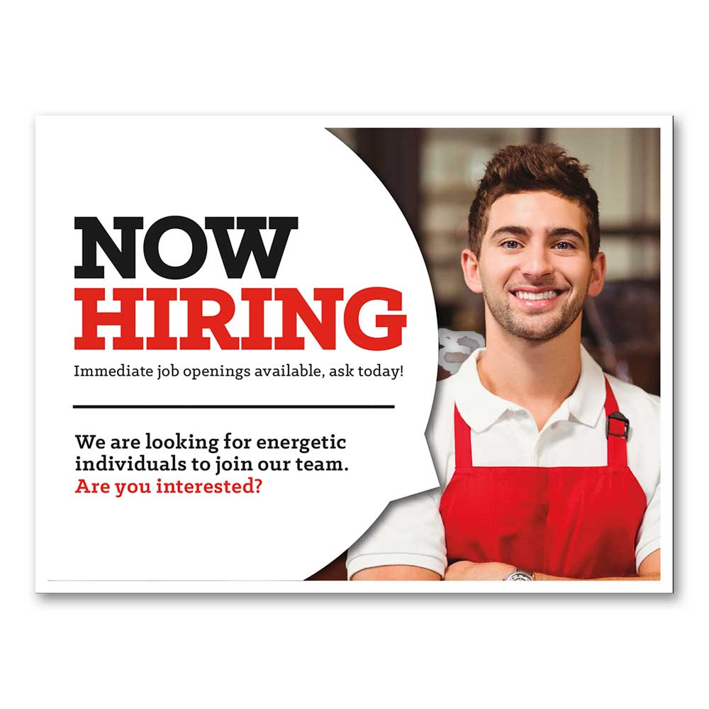 Job Rotation Signage Job Fair - Red & White โ OperationalSignage.com
