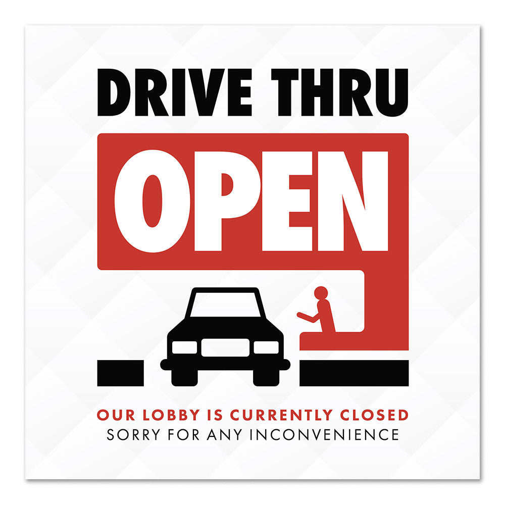 Drive-Thru Open - Red & White