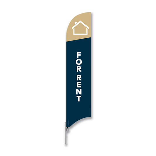 navy and gold for rent blade flag white background