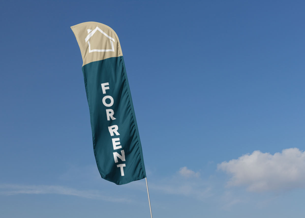 Flags For Renting For Rent 13 FT Blade Flag For Property Management – OperationalSignage.com