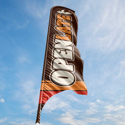Open Late - Blade Flag w/Hardware - 13 FT.