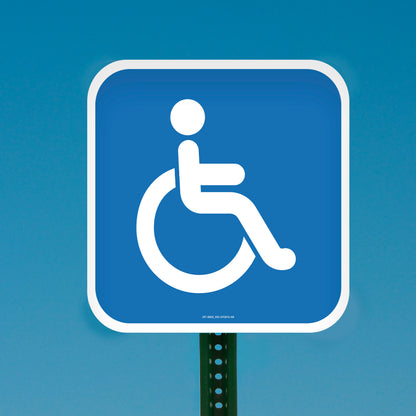 Handicap Wheelchair Logo - Sign   10 In. X 10 In.
