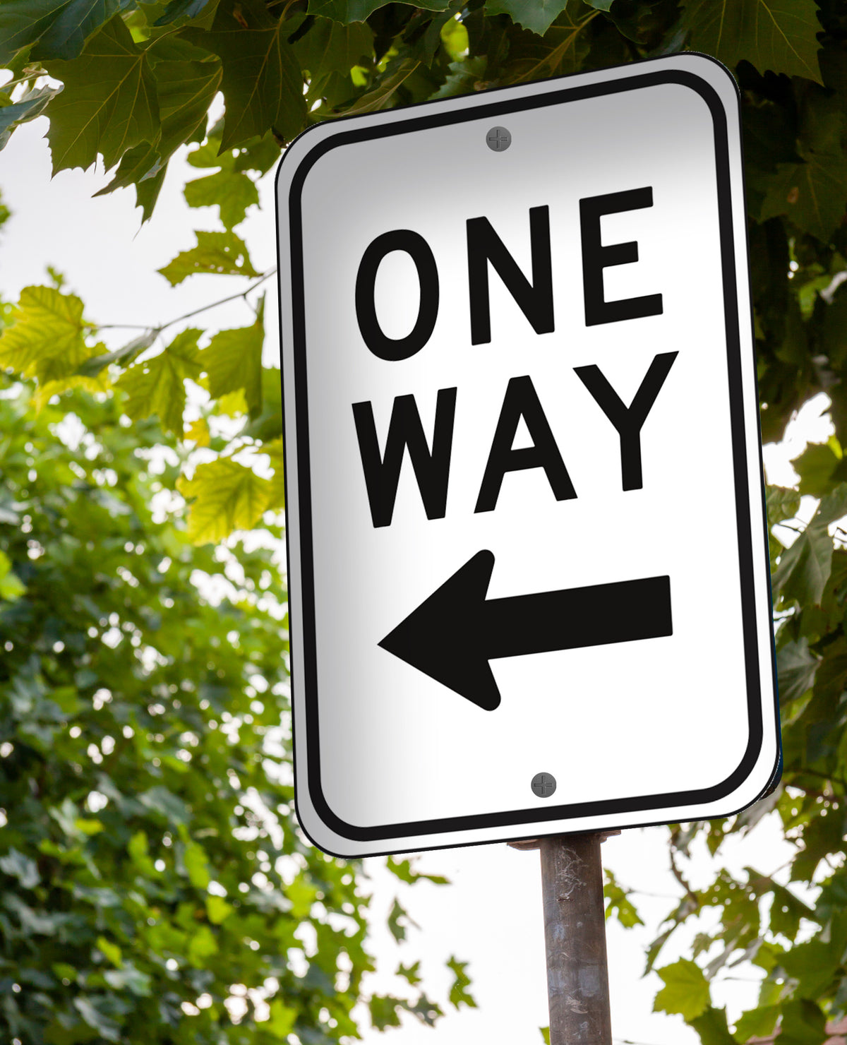 Left. Sign Posts One Way One Way Left Arrow - Sign 12 In. X 18 In. – OperationalSignage.com