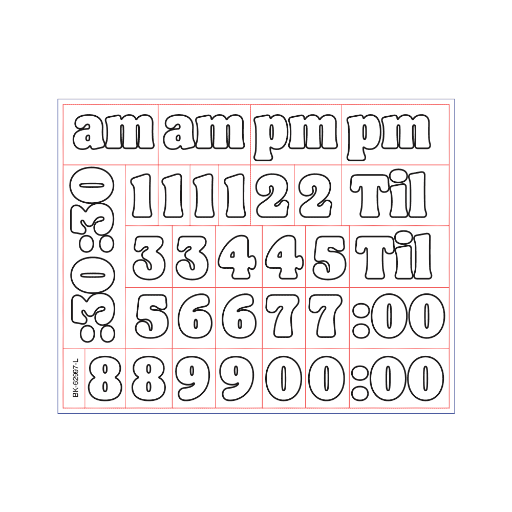 white snipe sheet with time snipes