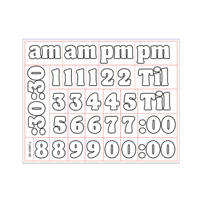white snipe sheet with time snipes