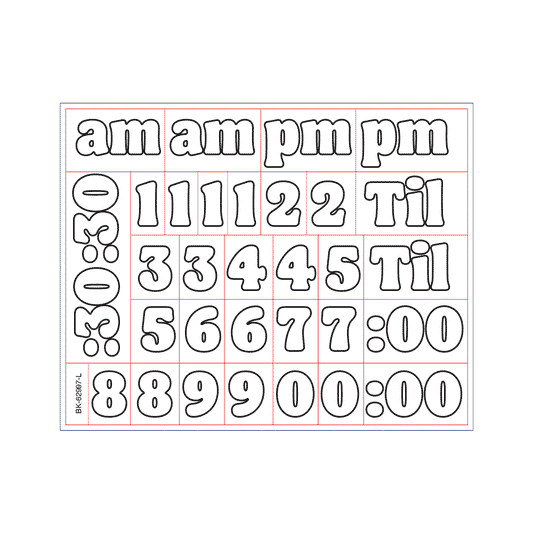 white snipe sheet with time snipes