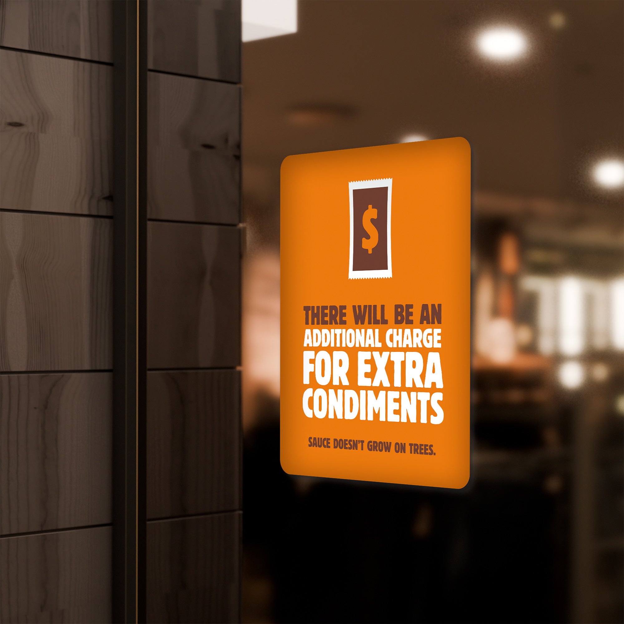 Condiments - Decal or Sign - 8.5 in. x 11 in. – OperationalSignage.com