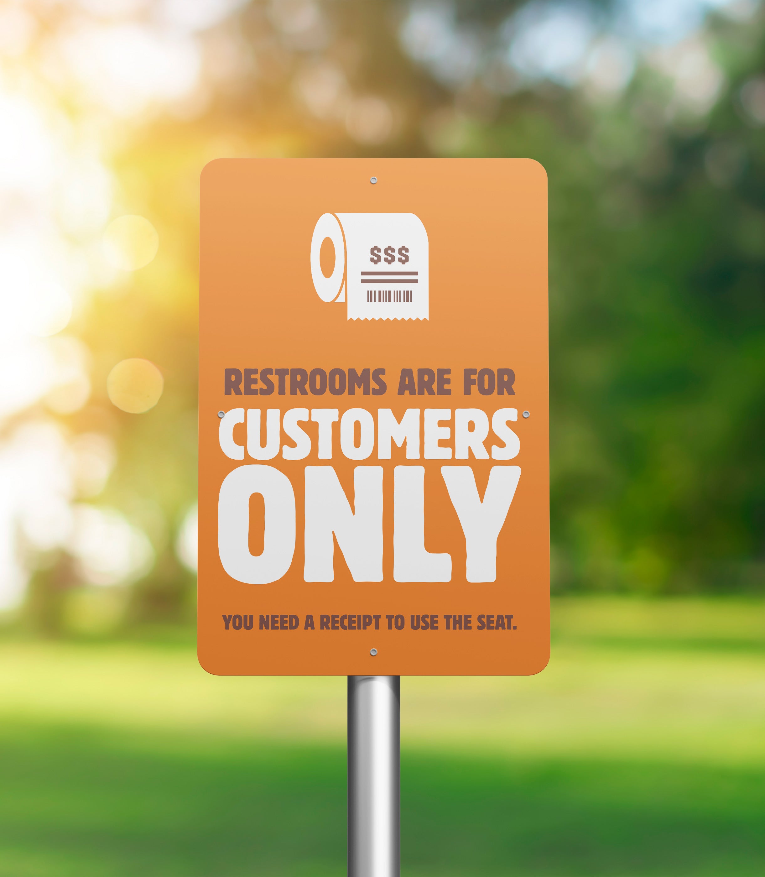 Restrooms for Customers Only - Decal or Sign - 8.5 in. x 11 in ...