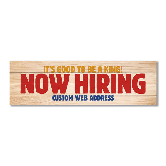 Now Hiring - Banner  -  10 Ft. X 3 Ft.