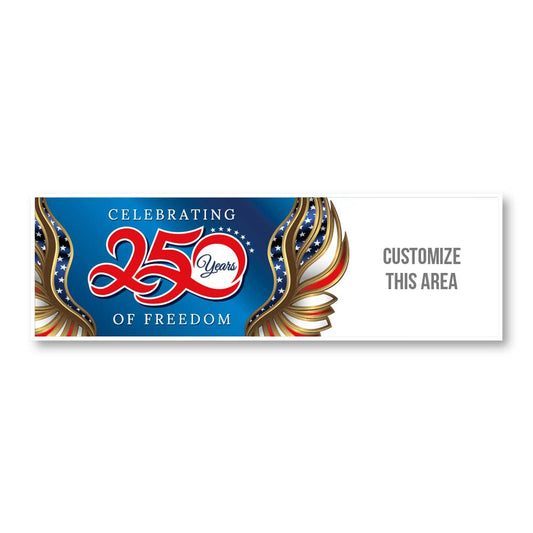 Custom - Celebrating 250 Years of Freedom - Banner - 10 ft. x 3 ft.