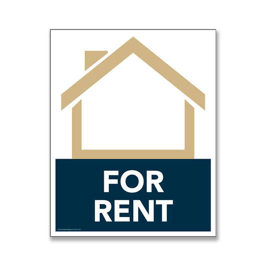 For Rent - Door Decal  -  8 In. X 10 In.