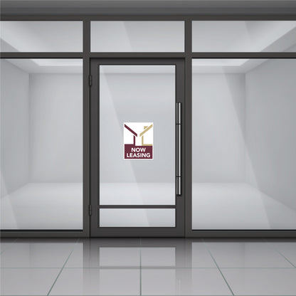 Now Leasing - Door Decal  -  8 In. X 10 In.