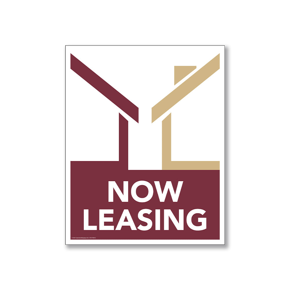 Now Leasing - Door Decal  -  8 In. X 10 In.