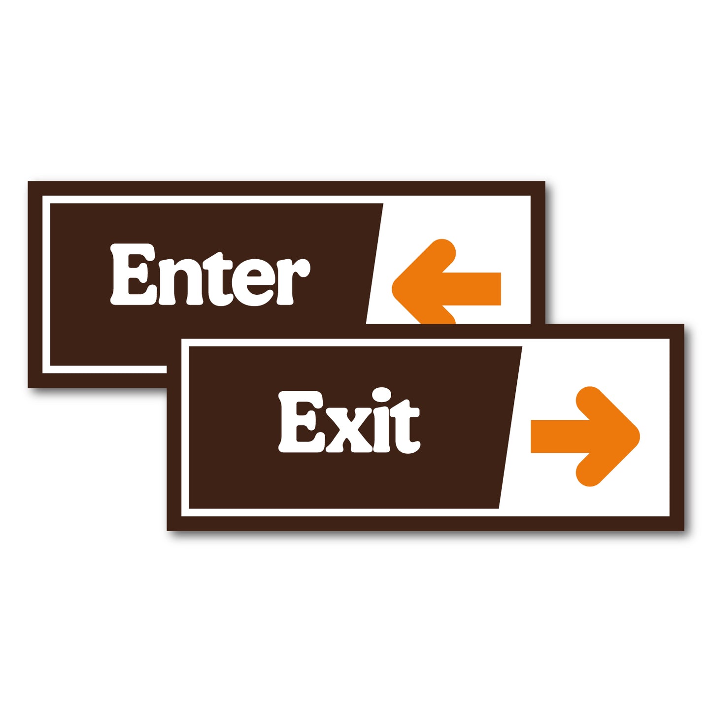 Enter/Exit - Brown/Orange - Directional Sign