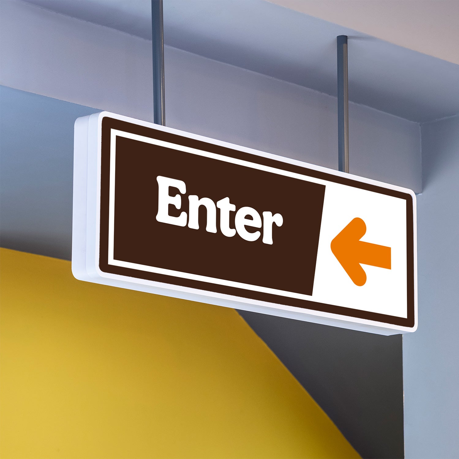Enter/Exit - Brown/Orange - Directional Sign – OperationalSignage.com