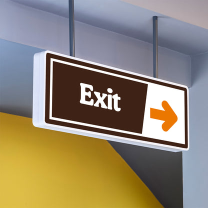 Enter/Exit - Brown/Orange - Directional Sign