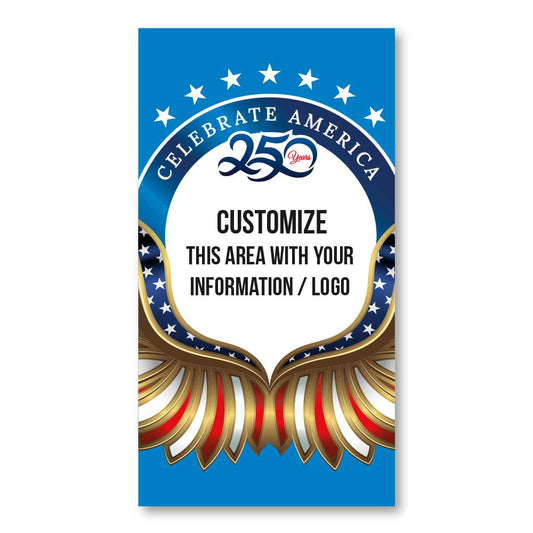 Custom - Celebrating 250 Years of Freedom - Avenue Banner - 24 In. X 45.75 In.