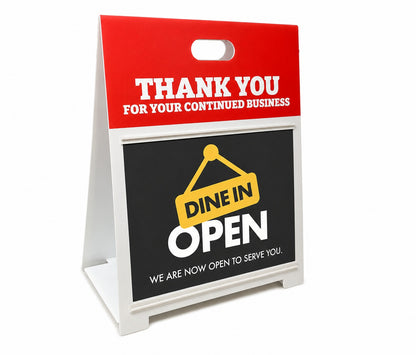 Inform A-Frame Insert - Dine In Open - 20 In. x 15 In.