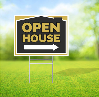 Open House Directional -  DS Lawn Sign  -  18 In. X 24 In.