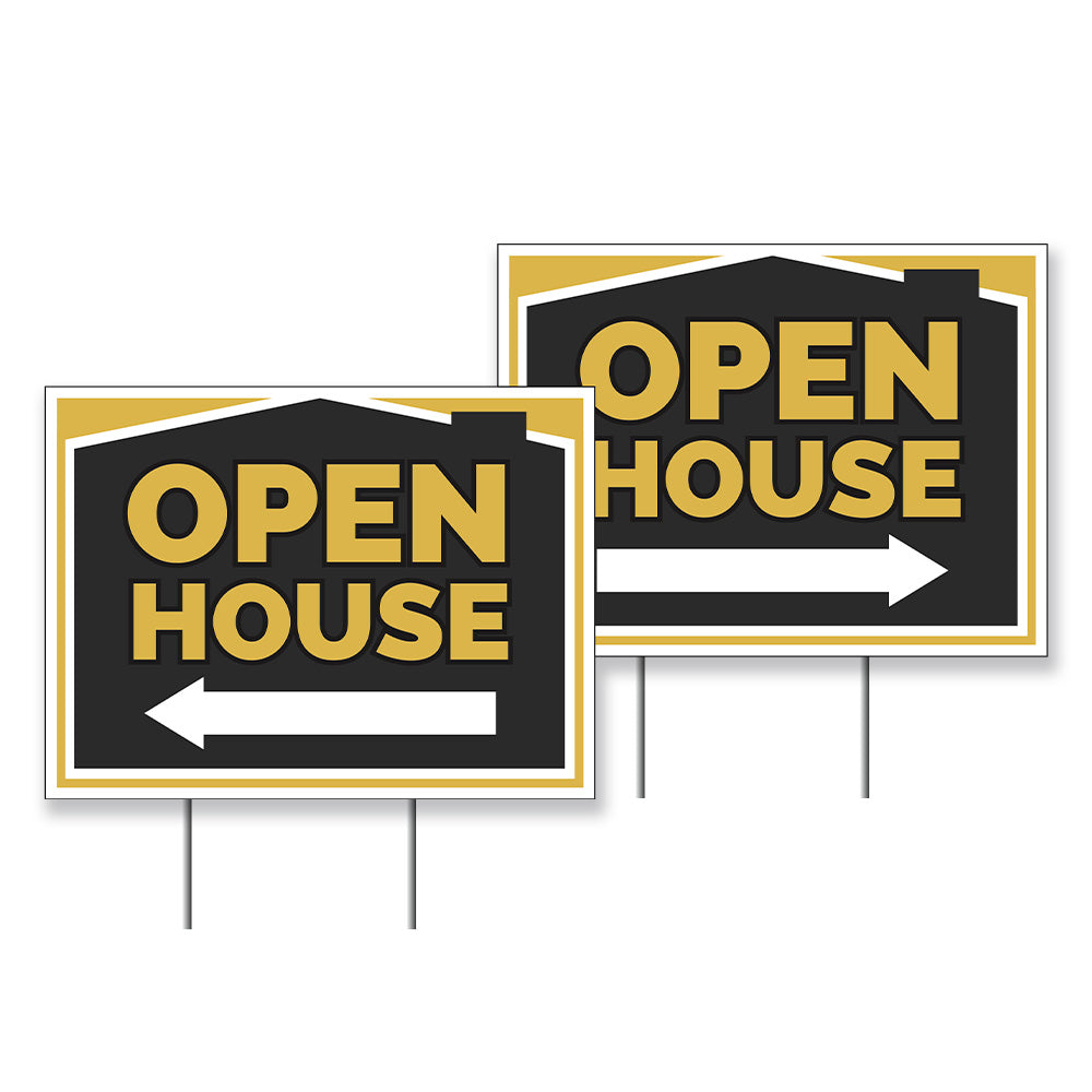 Open House Directional -  DS Lawn Sign  -  18 In. X 24 In.