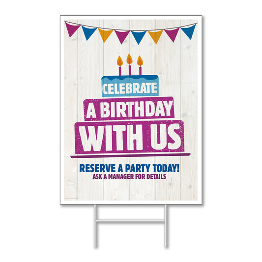 Birthday Parties - Lawn Sign - 18 In. X 24 In.