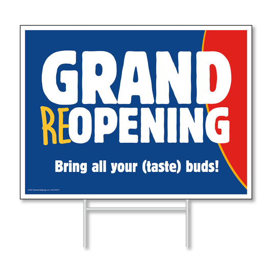 Grand Re-Opening - Lawn Sign - 24 In. X 18 In.