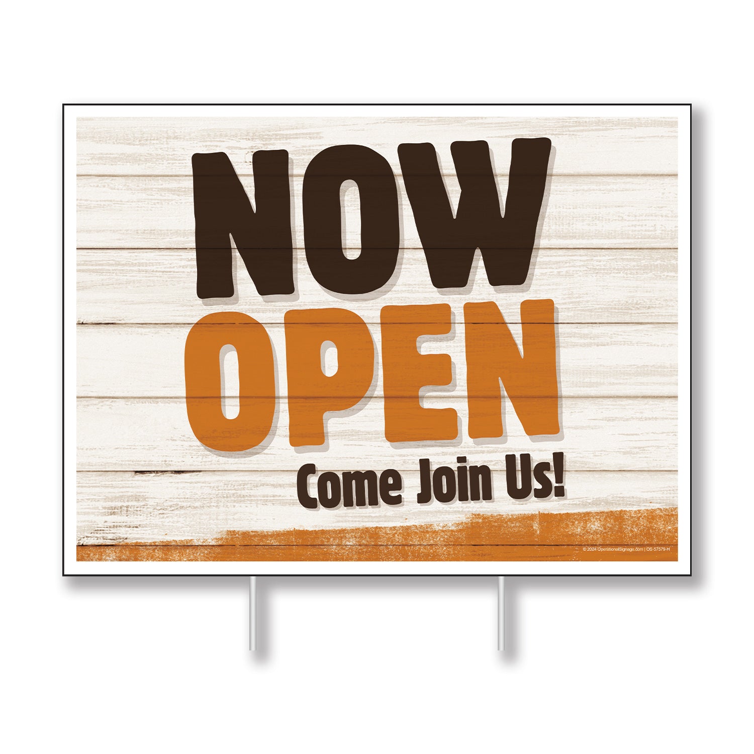 Now Open - Lawn Sign - 24 In. X 18 In. – OperationalSignage.com