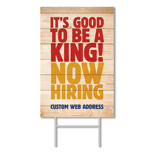 Now Hiring - XL Lawn Sign - 24 In. X 36 In.