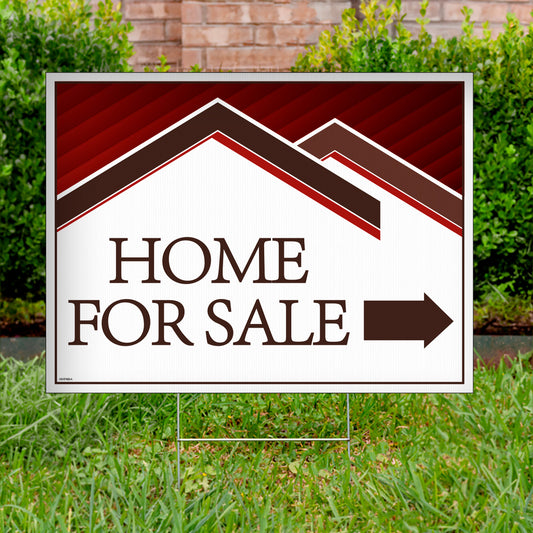 Home For Sale, Directional -  Lawn Sign  -  24 In. X 18 In.