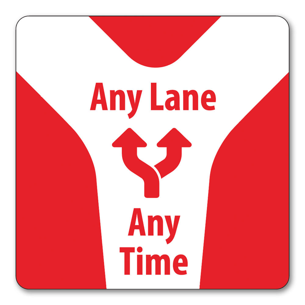Any Lane, Any Time - Parking Sign - 18 In. X 18 In.