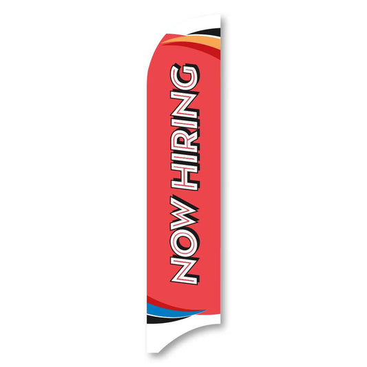 Now Hiring - Peach- Blade Flag 13 Ft.