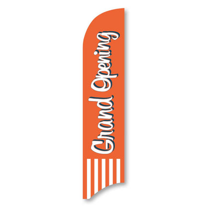 Grand Opening - Orange - Blade Flag w/Hardware - 13 FT.
