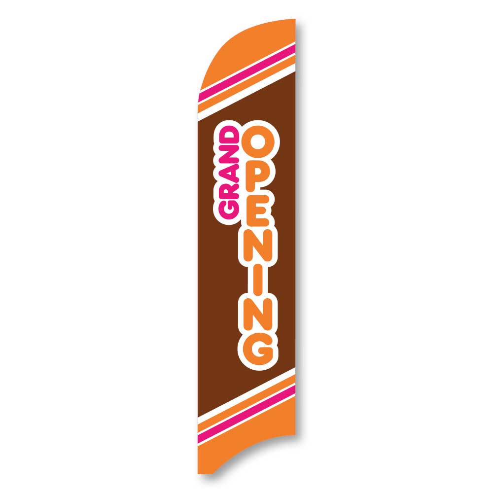Grand Opening - Pink - Blade Flag w/Hardware - 13 FT.