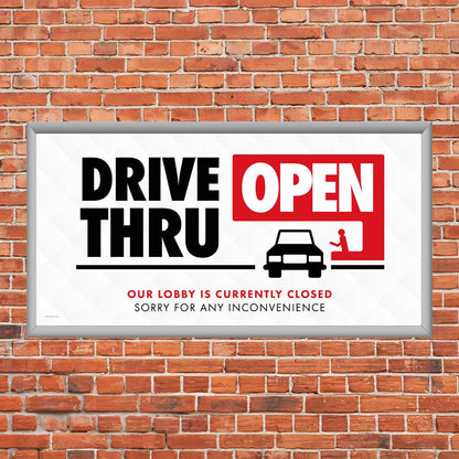 Drive Thru Open - Mini Billboard Insert - 8 Ft. X 4 Ft.