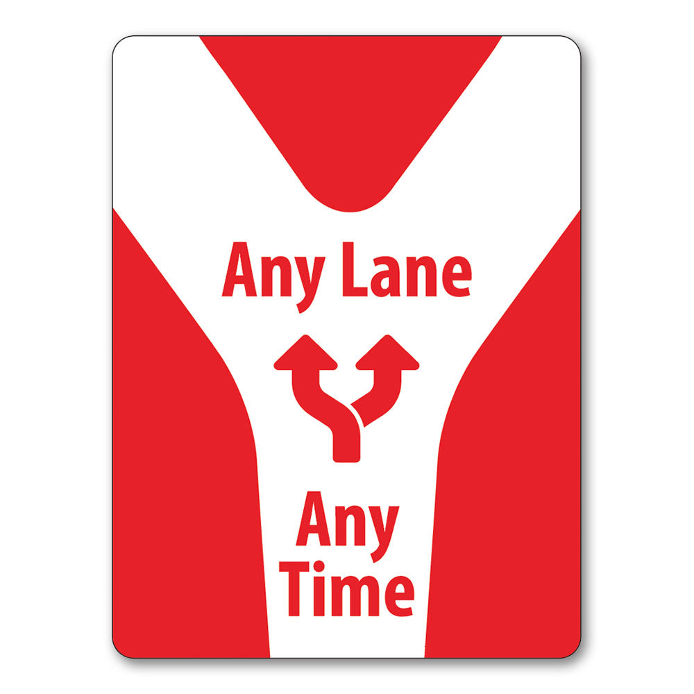 Any Lane, Any Time - Parking Sign with Hardware - 18 In. X 24 In.